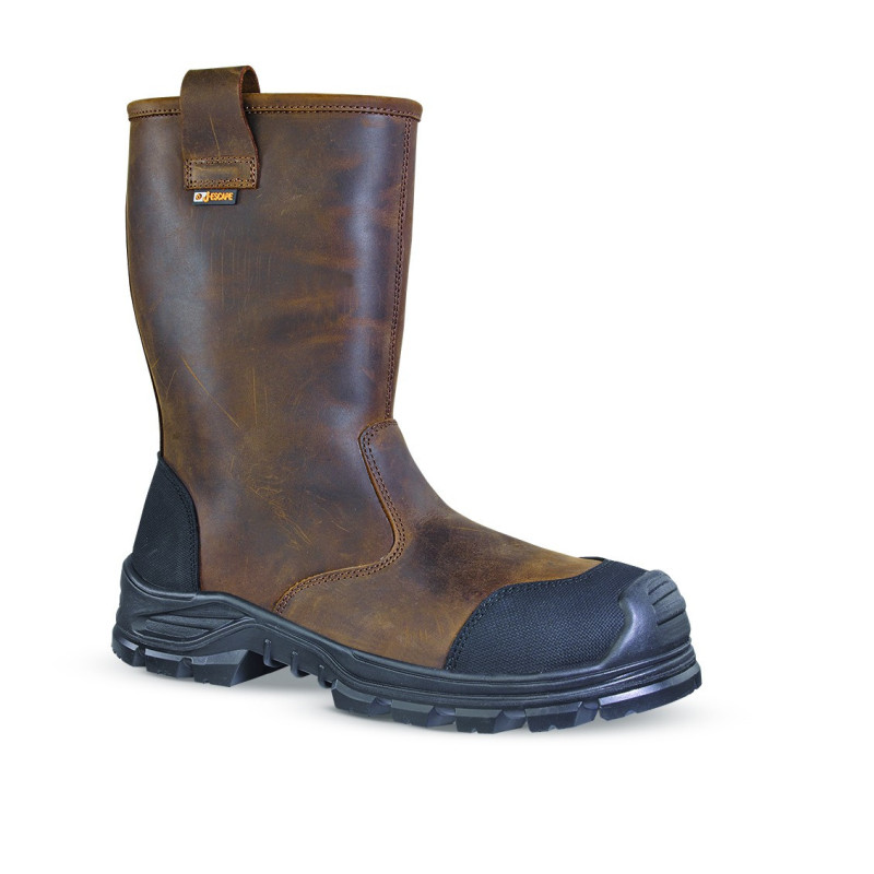 Bottes de sécurité non fourrées JALBEECH S3 SC CI LG FO SR cuir marron - 00JJE44 - JALLATTE