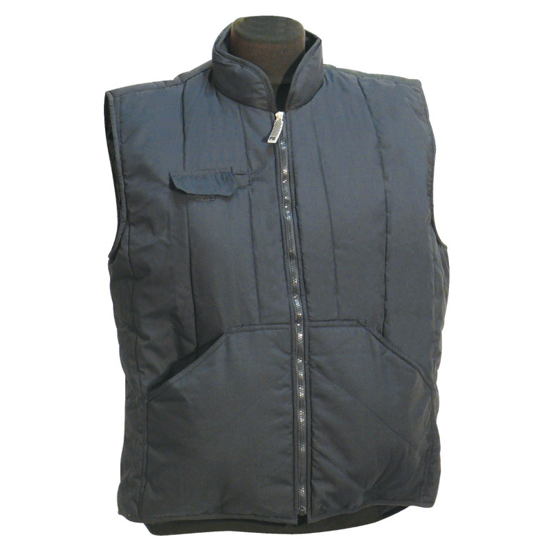 Gilet matelassé bleu HIMALON avec protège reins