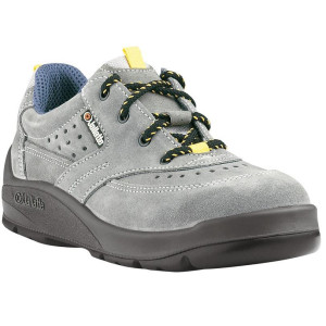 Chaussures de sécurité basses JALMATCH S1P FO SR cuir velours gris - 00J0351 - JALLATTE