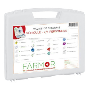 Valise de secours VEHICULE 2/4 personnes - VEH2370PP - FARMOR
