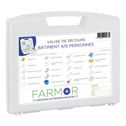 Valise de secours BATIMENT 2/4 personnes - FAR2077PP - FARMOR