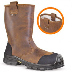 Bottes de sécurité fourrées JALBOX S3S SC CI HI HRO LG FO SR cuir marron - 00JJE19 - JALLATTE