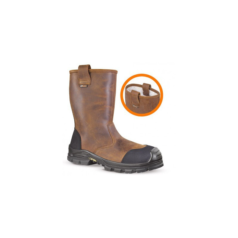 Bottes de sécurité fourrées JALBOX S3S SC CI HI HRO LG FO SR cuir marron - 00JJE19 - JALLATTE