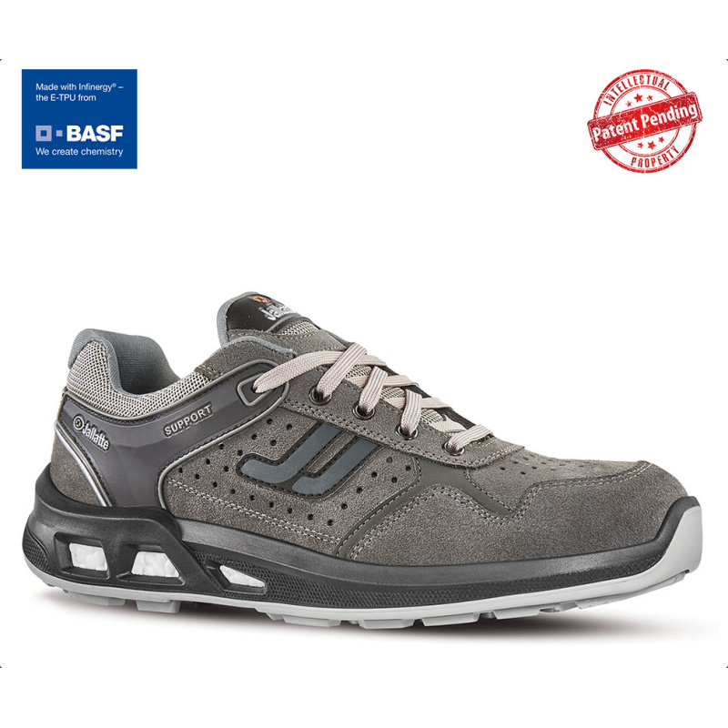 Chaussures de sécurité basses JALRUN S1PS CI FO SR cuir gris - JYJY202 - JALLATTE