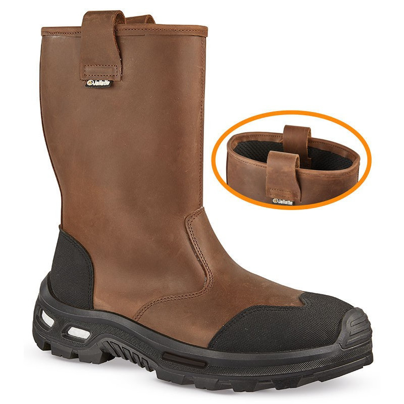 BOTTES DE SECURITE NON FOURREES JALMUDO CUIR MARRON JYJY223 JALLATTE