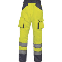 Pantalon WORKWEAR M2PHV  haute visibilité jaune fluo/bleu marine