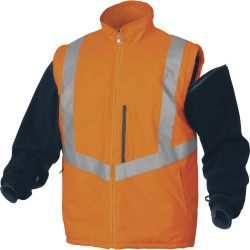 Parka 4 en 1 OPTIMUM2 haute visibilté orange/marine