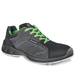 Chaussures de sécurité basses SHRIKE S3S CI FO SR cuir gris/vert - DM20164 - AIMONT