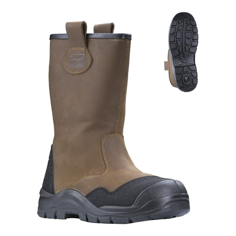 Bottes de sécurité fourrées PYROPE S3 SRC CI cuir marron - 9PYRO - COVERGUARD