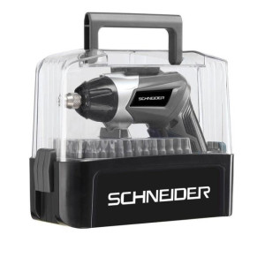 Visseuse  SCHNEIDER 3.6V avec 54 embouts 50513 - SCHNEIDER