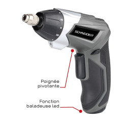 Visseuse  SCHNEIDER 3.6V avec 54 embouts 50513 - SCHNEIDER