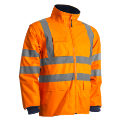 Parka KANATA Haute Visibilité Orange Marine 4 en 1 - COVERGUARD
