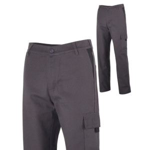 Pantalon de travail 100% COTON gris/noir PARY - SINGER