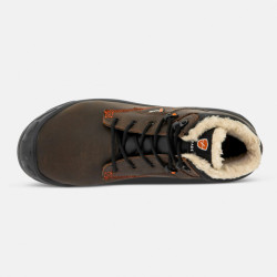 Chaussures de sécurité montantes fourrées NORWAY cuir marron - 1823