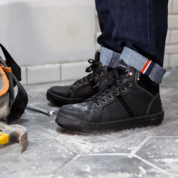 Chaussures de sécurité montantes VISION  S3S SR FO cuir noir 3824 - PARADE