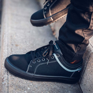 Chaussures de sécurité basses VALLEY S1PS SR FO croûte de cuir noir 9844 - PARADE