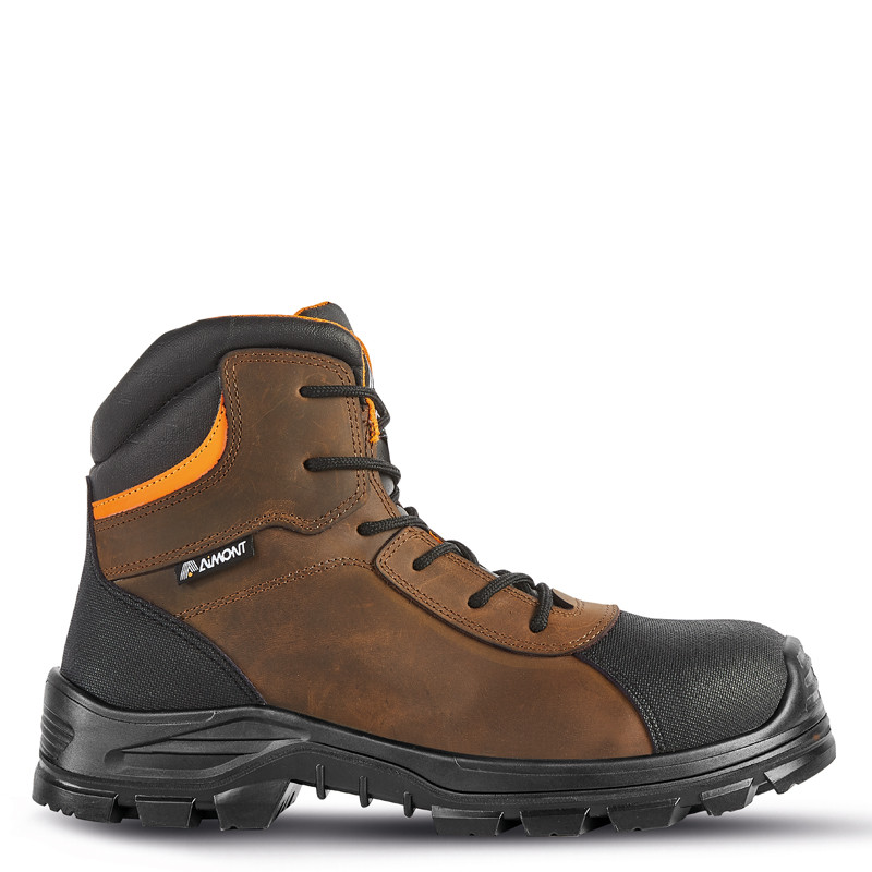 Chaussures de sécurité montantes BRICK S3S CI LG FO SR cuir marron - 007TR15 - AIMONT