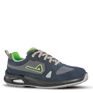 Chaussures de sécurité basses OXYGEN S1PS FO SR cuir gris/vert - IAIA203 - AIMONT