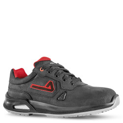 Chaussures de sécurité basses TEUTON S3S CI FO SR cuir gris/rouge - IAIA209 - AIMONT