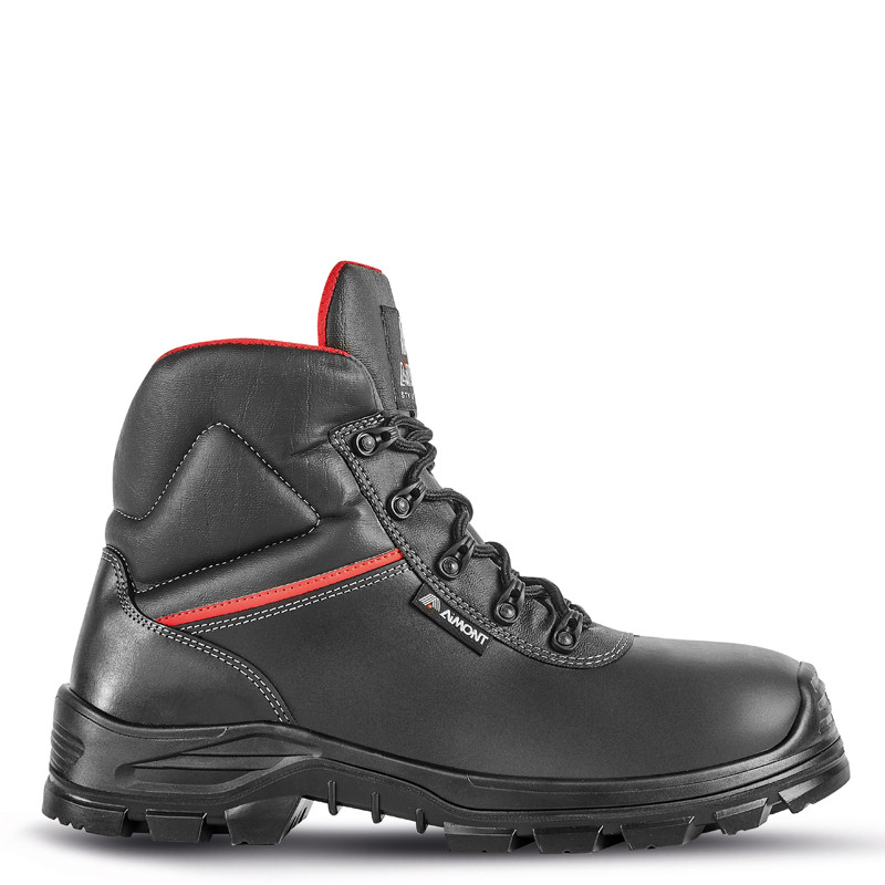 Chaussures de sécurité montantes OCTANE ESD S3S CI LG FO SR cuir noir/rouge - 007TR11 - AIMONT