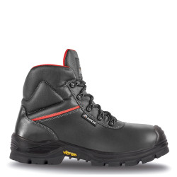 Chaussures de sécurité montantes CETANE S3 CI HI HRO SRC cuir noir/rouge - 007TR21 - AIMONT