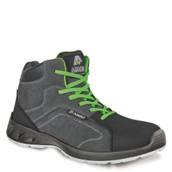 Chaussures de sécurité montantes THUNDERBOLT S3S CI FO SR cuir gris/vert - DM10164 - AIMONT