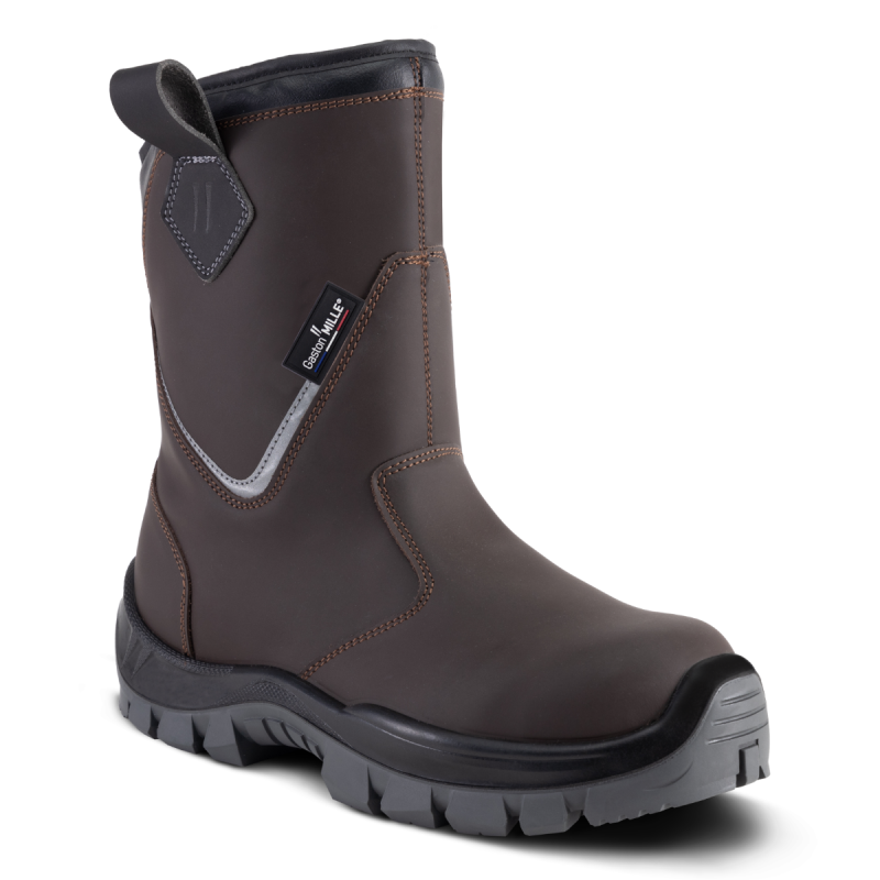 Bottes de sécurité fourrées UNITAN S3 HI CI FO LG SR cuir marron -  UOMF3 - GASTON MILLE