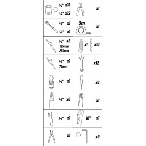 Caisse à outils complète de 85 outils - 25035 - STILKER