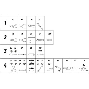 Mallette de dépannage composée de 112 outils 1/4" 1/2" - 15154 - SODISE