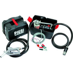 Pompe à gasoil 12V 50 I/min avec tuyau d'aspiration et refoulement en kit box PVC - 08310