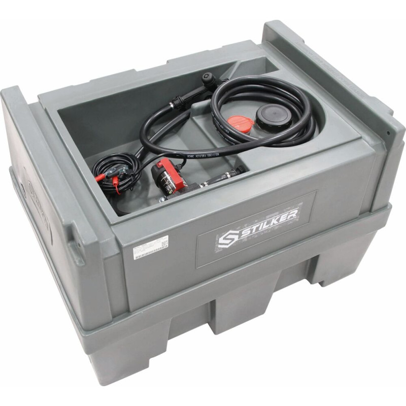 Cuve de ravitaillement gasoil PE 400L avec kit pompe à gasoil 12V 40 I min et pistolet manuel - 56000 - STILKER