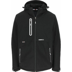 Veste respirante Softshell doublée noire avec capuche