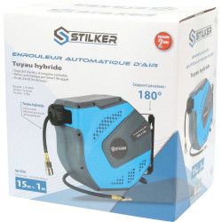 Enrouleur automatique orientable de tuyau d'air hybride 8 bar 812mm 15+1m - 51314 - STILKER
