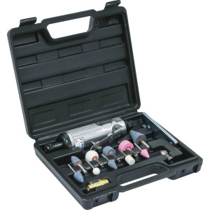 Meuleuse pneumatique droite - kit complet en mallette 16 pcs - 06953