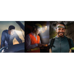 Lampe frontale LED ajustable 300 lumens rechargeable - 82254