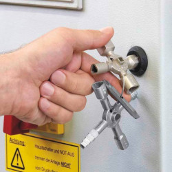 Clé multifonctionnelle universelle pour armoire de commande blister - 12775
