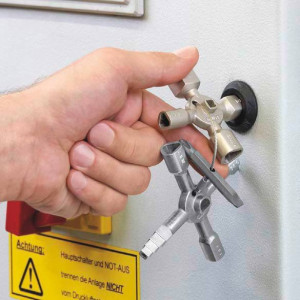 Clé multifonctionnelle universelle pour armoire de commande blister - 12775