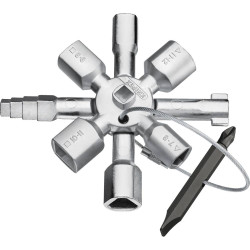 Clé multifonctionnelle universelle pour armoire de commande blister - 12775