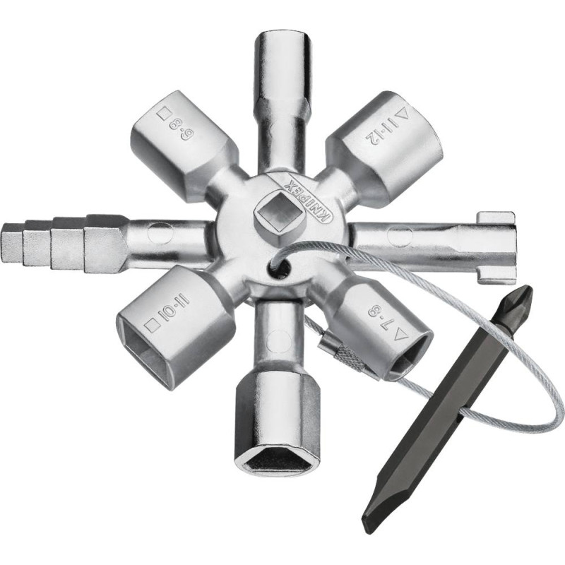 Clé multifonctionnelle universelle pour armoire de commande blister - 12775