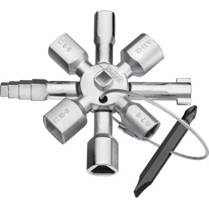 Clé multifonctionnelle universelle pour armoire de commande blister - 12775