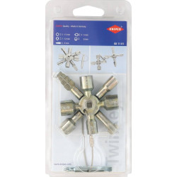 Clé multifonctionnelle universelle pour armoire de commande blister - 12775