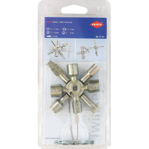 Clé multifonctionnelle universelle pour armoire de commande blister - 12775
