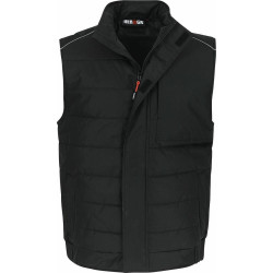Gilet sans mache matelassé - multipoches noir