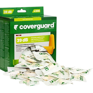 Bouchon anti-bruit jetable SNR 39dB boîte distributrice de 200 sachets de 2 bouchons - 10433 - COVERGUARD
