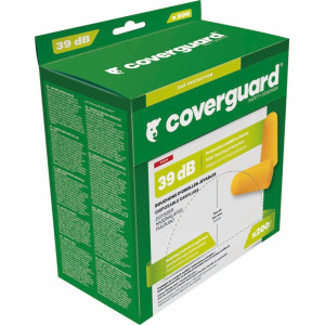 Bouchon anti-bruit jetable SNR 39dB boîte distributrice de 200 sachets de 2 bouchons - 10433 - COVERGUARD
