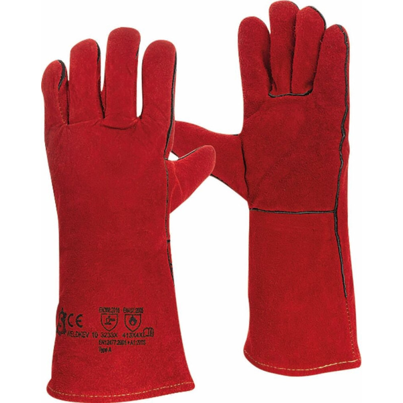 Gants de soudeur cuir doublé manchette 160mm T10 - 21106