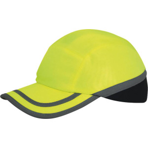 Casquette de sécurité avec bande réfléchissante noire et jaune - 19623
