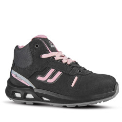 Chaussures de sécurité montantes MIKY S3S CI FO SR cuir noir/rose - JYJY109 - JALLATTE