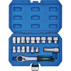 Coffret de douilles traversantes 38 et 12 - 17pcs - 67760 - STILKER