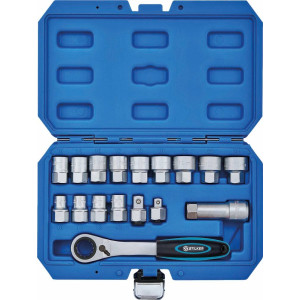 Coffret de douilles traversantes 38 et 12 - 17pcs - 67760 - STILKER